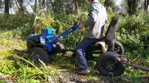 ЗАСТРЯЛ НА ТЯЖЁЛОМ ДИЗЕЛЬНОМ МОТОБЛОКЕ / НЕУДАЧНАЯ ПОЕЗДКА ЗА ДРОВАМИ