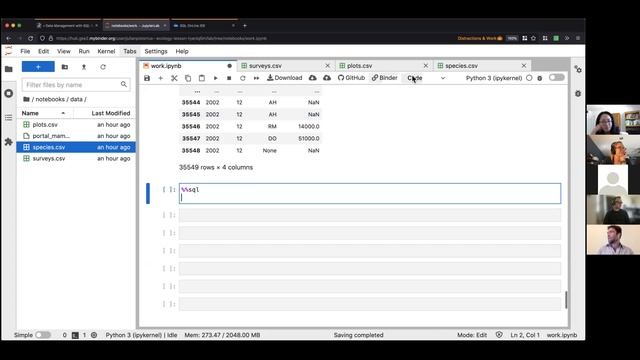 Workshop Wednesdays September 2021: Data Management with SQL for Life Scientists смотреть онлайн
