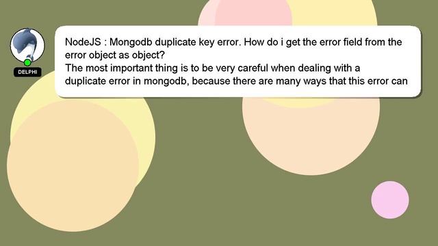 NodeJS : Mongodb duplicate key error. How do i get the error field from the error object as object? смотреть онлайн