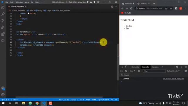 First Child and First Element Child in JavaScript html Dom | Part-53 смотреть онлайн