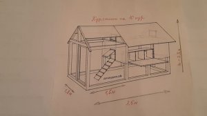 курятник на 10 кур чертеж