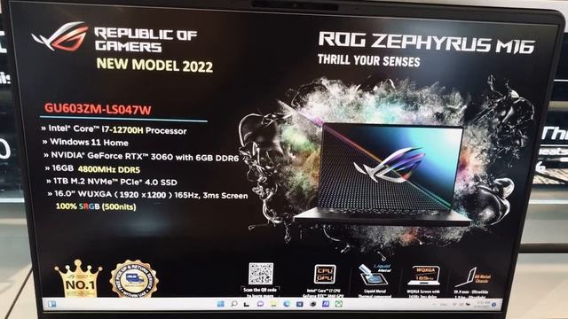 Asus ROG /// Zephyrus M16 /// GU603ZM-LS047W /// Gaming Laptop /// 1TB смотреть онлайн