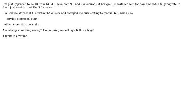 Ubuntu: PostgreSQL start.conf not working смотреть онлайн