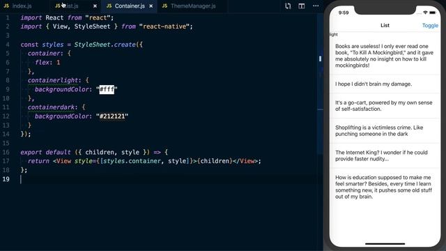 Using Context to Build a Light/Dark Theme смотреть онлайн
