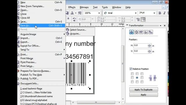 Creating Barcode In Coreldraw | How To Create Barcode In Coreldraw | #coreldraw #tutorial #barcode