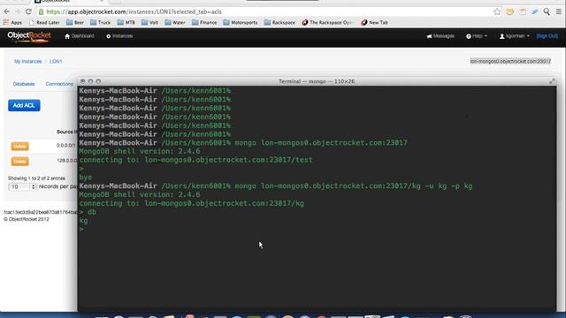 ObjectRocket (MongoDB) Demo