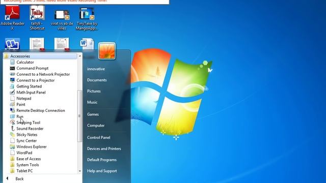 HOW TO OPEN MS WORD IN WINDOWS 7 : innovative it-gk Takhatgarh смотреть онлайн