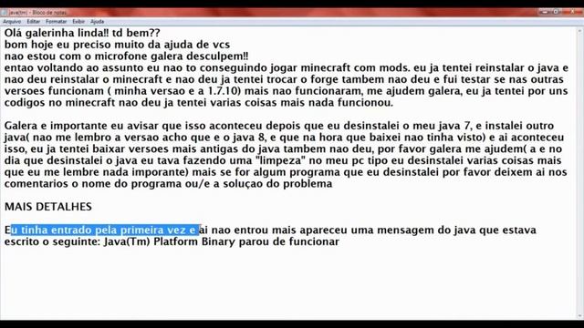 "Resolvido" problema do java(tm) platform binary parou de funcionar смотреть онлайн