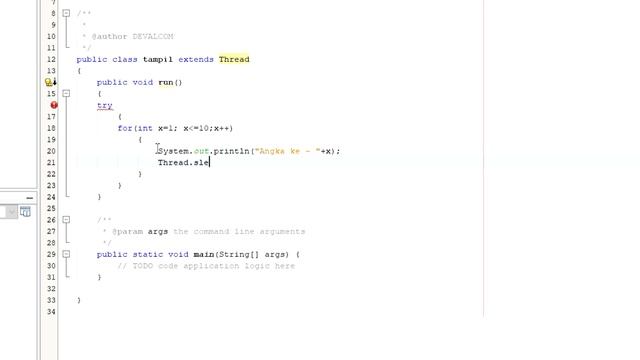 Video Pembelajaran Penggunaan Thread Pada Pengulangan Java di netbeans смотреть онлайн