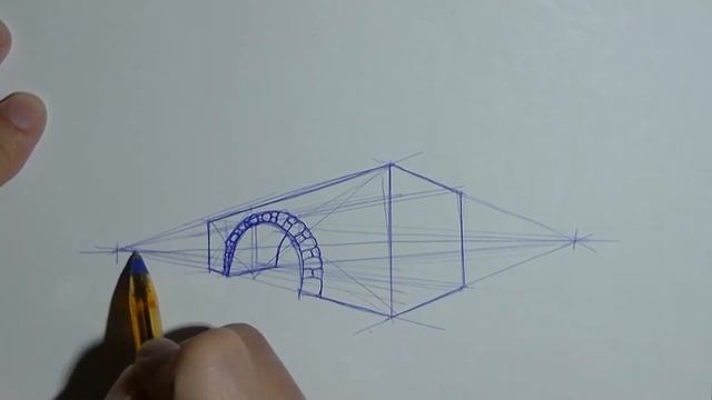 Sketch of the Day #1: Stone Bridge in 2-Point Perspective (Drawing Time Lapse) смотреть онлайн