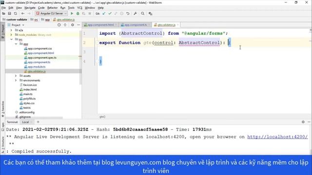Bài 21: Hướng dẫn sử dụng custom validator trong Angular смотреть онлайн