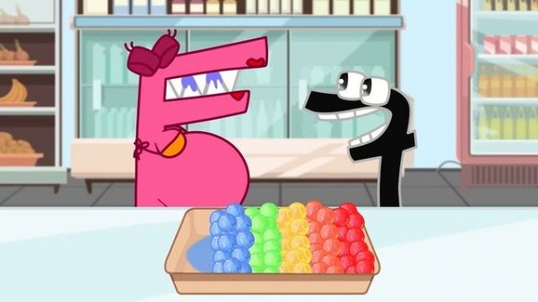 Convenience Store BLACK YELLOW Food Alphabet Lore F vs Q MUKBANG! | Alphabet Lore Animation | ASMR