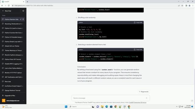 Generate random value once for every issue Python смотреть онлайн