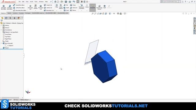 How to change sketch plane in SolidWorks for beginners смотреть онлайн