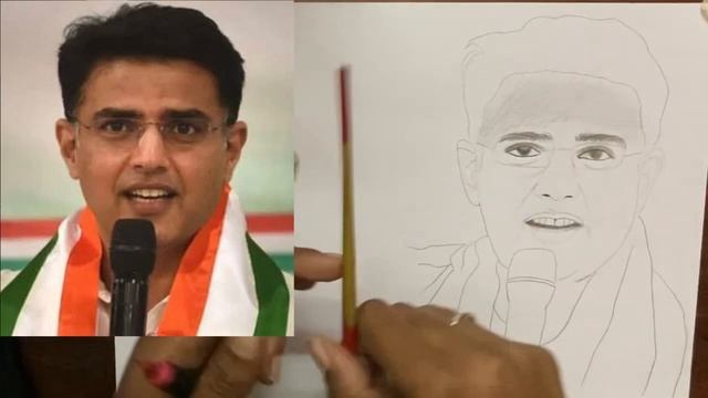 How to draw Sachin Pilot Step by Step // full sketch outline tutorial for beginners смотреть онлайн