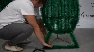 Оплетание каркаса венка ершом