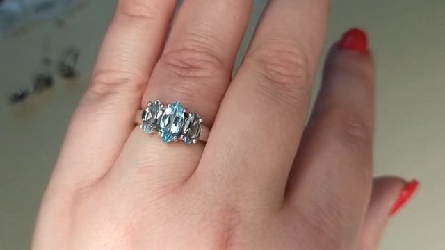 Серебряные украшения Сапфир Топаз Александрит смотреть онлайн
