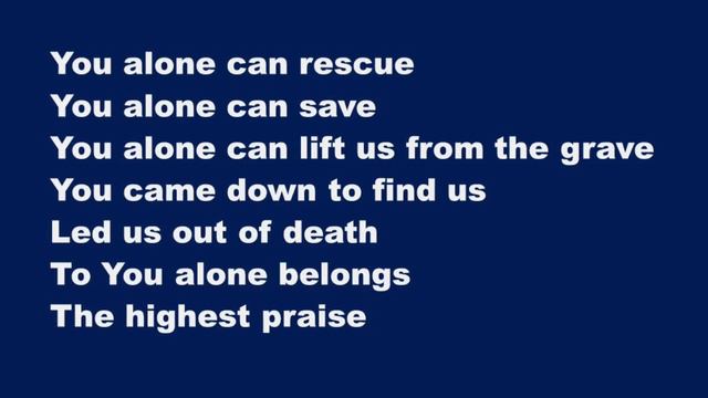 You Alone Can Rescue - Karaoke Alto Saxophone instrumental Jonas Myrin, Matt Redman смотреть онлайн