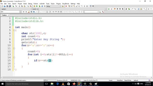 C Program To Find The Frequency Of Characters In A String (Hindi) смотреть онлайн