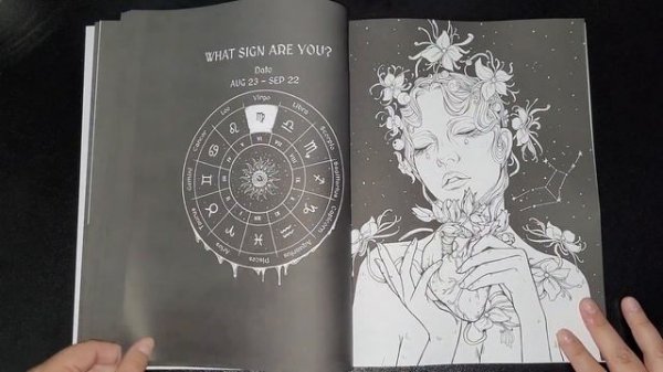 (18+ ONLY) Dark Zodiac Horror Colouring Book By Crook Crook FLIPTHROUGH