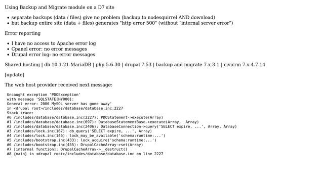 Drupal: HTTP error 500 when backup entire site (2 Solutions!!) смотреть онлайн