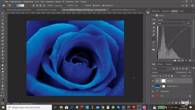 Тонирование в Classic Blue и Дуотон в Фотошопе смотреть онлайн