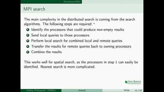 PP20 - Andrey Prokopenko - Scalable Geometric Search Algorithms in ArborX смотреть онлайн