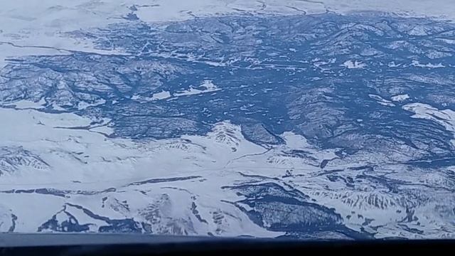 Каркаралинск и горы Кент вид из кабины самолета смотреть онлайн