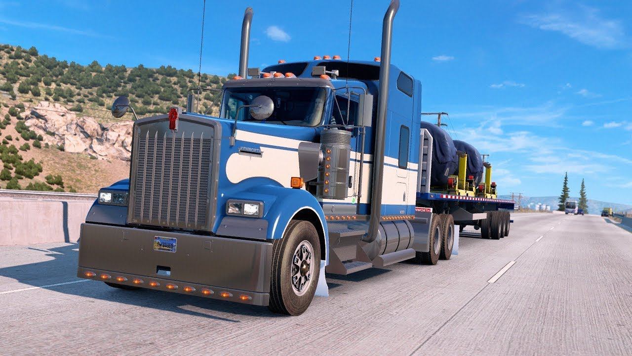 American Truck Simulator (ATS) - Дальнобой по америке. Там далеко далеко... Есть земля... смотреть онлайн
