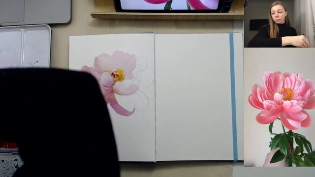 Как нарисовать пионы.? Уютный вечер смотреть онлайн