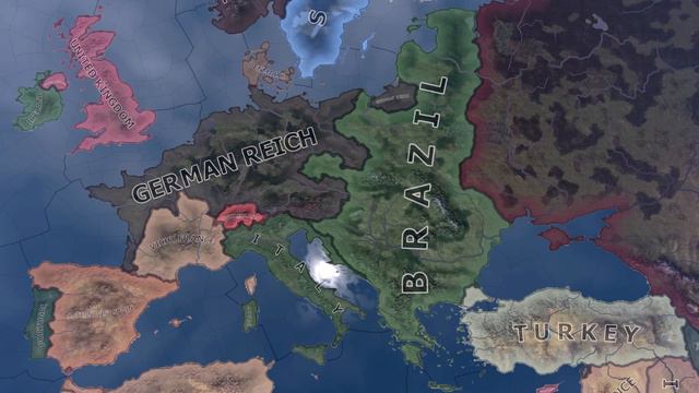 WHAT IF BRAZIL ANNEX ALL EASTERN EUROPE-hearts of iron timelapse смотреть онлайн
