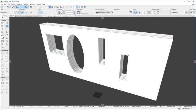 ARCHICAD 23 - Placing Openings into Elements смотреть онлайн