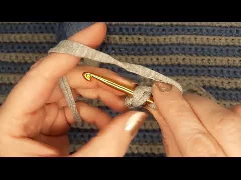 Коврик из трикотажной пряжи. Подробный мк для начинающих.