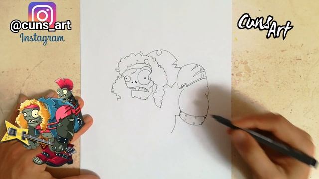 COMO DIBUJAR A ZOMBISTEIN MELENA DE METAL | PLANTS VS ZOMBIES 2 | how to draw zombistein смотреть онлайн