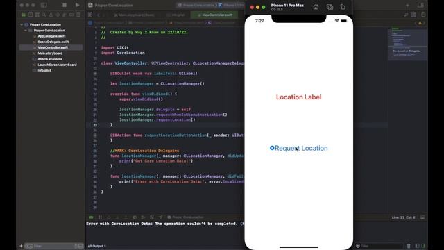 iOS - SWIFT: Proper CoreLocation Basic смотреть онлайн