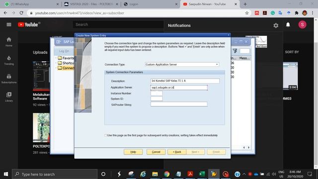 Konfigurasi SAP GUI смотреть онлайн