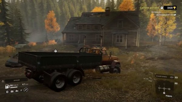 Часть 1. SnowRunner (Прохождение "Без комментариев"). [Мичиган, Блэк-Ривер]