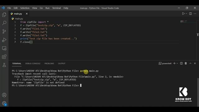 Zipping, Unzipping files using Python | Python Tutorials for absolute beginners | Know Bot смотреть онлайн