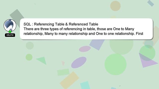SQL : Referencing Table & Referenced Table смотреть онлайн