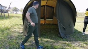 Установка первый раз карповой палатки Fox R series 2 man giant.