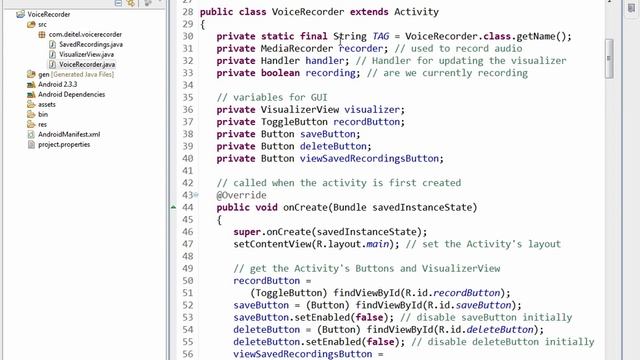 Lesson16 08 VoiceRecorder java package statement, import state смотреть онлайн
