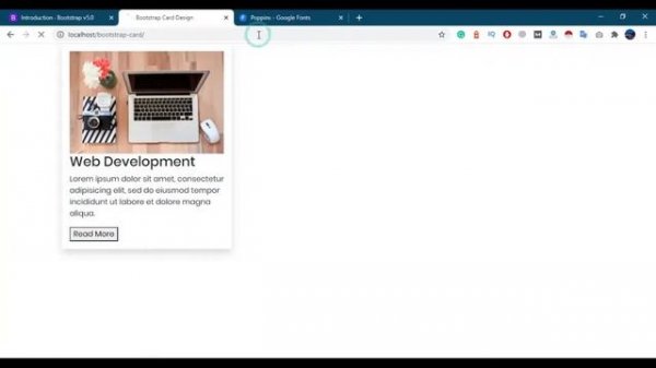 Simple Card Design using Bootstrap