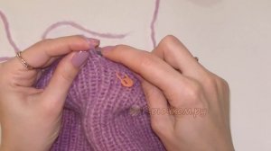 Двойная шапка спицами простым способом для начинающих