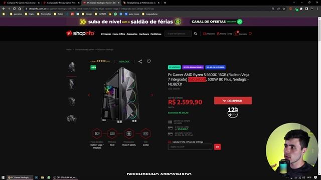 MELHOR E MAIS BARATO PC GAMER PRA COMPRAR NA PICHAU, SHOPINFO E TERABYTE смотреть онлайн