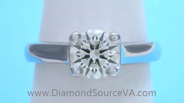 Round Brilliant Cut Diamond Ring 0.75-carat set in a 14-karat white gold trellis mounting смотреть онлайн