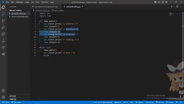 Membuat Animasi Loading dengan Python - Project Simple смотреть онлайн