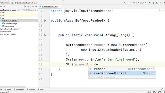 Java Exercise, read String input using BufferedReader class смотреть онлайн