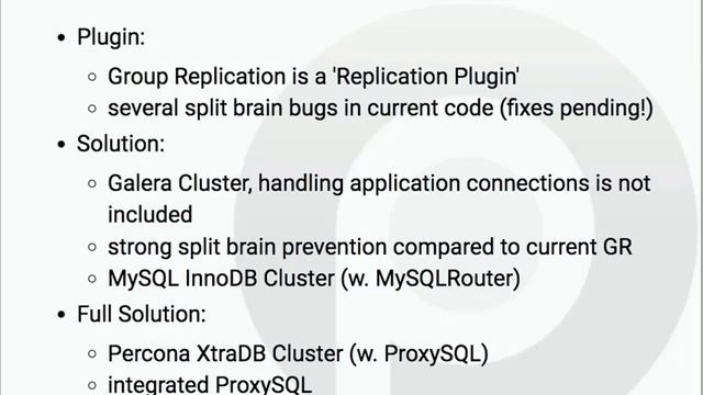 Percona XtraDB Cluster, Galera Cluster, MySQL Group Replication смотреть онлайн
