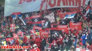 Российские футбольные фанаты в поддержку братьев Сербов  Сербия   Косово