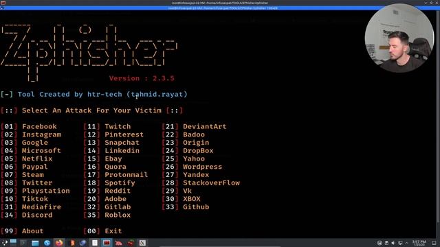 How To Install And Run ZPhisher On Kali Linux Phishing Tool   Video 2023 With InfoSec Pat